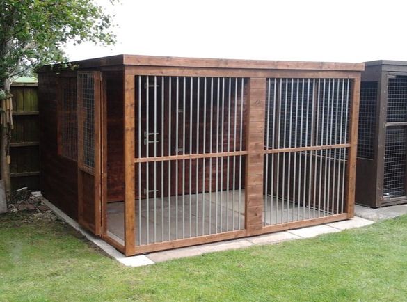 outdoor wooden dog kennels